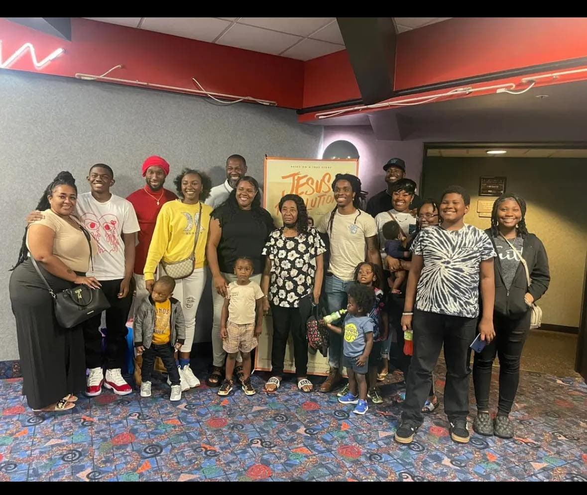 Families, teenagers and children from See His Face Ministries gathered together on a church outing
